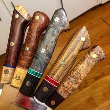 A Bouquet Of Handles And Woods Woods Here Ar Wood Knife Knife Handles Knife Making