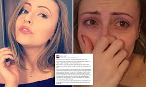 Amber Smith shares Facebook photos taken minutes after suffering a panic  attack