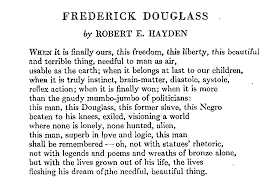 Say Something Wonderful Frederick Douglass Verses Poems