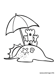 Coloriage Plage Jeu De Sable Chateau Plage Vacance Ete Dessin Ete A Imprimer