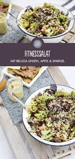 Ein Leckerer Fitnesssalat Mit Grunem Spargel Apfel Und Beluga Linsen Guten Reishunger Rezepte Vegetarische Gerichte Gesundes Essen