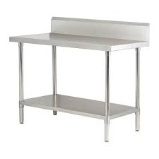This is because stainless steel restaurant work tables are built to resist corrosion that can damage a prep table that is made of lighter materials like wood and plastic. Stainless Steel Kitchen Work Table With Under Shelf Size 1200 X 600 X850 150 Mm Rs 16000 Unit Id 20988923755