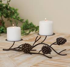 From floor candle holders to hurricanes, our selection of candle holders will give your space a cozy glow. Pinecone Branch Candle Holder