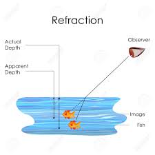 Education Chart Of Physics For Refraction Concept In Water Medium