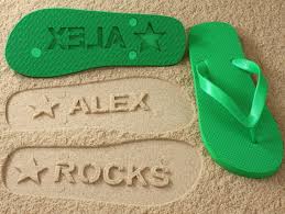 Custom Name Flip Flops Personalized Sand Imprint Sandals Click Or Scroll Through Pics For Size Chart
