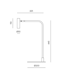 Lámpara Sobremesa LED 5W MAHO Aromas del Campo Diámetro 20x44.5cm Altura  Intensidad Regulable Varios Acabados Disponibles