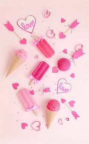Cute Girly Heart Pink Ice Cream Pink Wallpaper Pink Life Iphone Wallpaper
