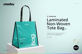 Download Laminated Non Woven Bag 03 Mockups Non Woven Bags Woven Tote Bag Woven Bag
