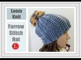 Loom Knitting The Farrow Stitch Beanie Hat Extra Large Round Looms Loom Knitting Tutorial Loom Knitting Patterns Loom Knitting Stitches