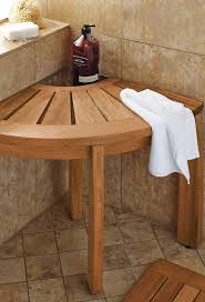 Resort Teak Bath Furniture Collection Frontgate Corner Shower Seat Teak Bathroom Corner Shower