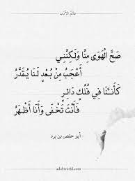 شعر أبو حفص بن برد صح الهوى منا ولكنني عالم الأدب in 2021 arabic poetry math equations poetry