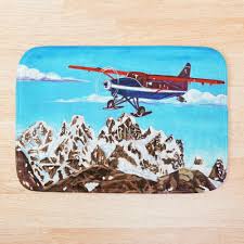 Get My Art Printed On Awesome Products Support Me At Redbubble Rbandme Https Www Redbubble Com I Bath Mat Ru In 2020 Airplane Painting Alaskan Artist Aviation Art