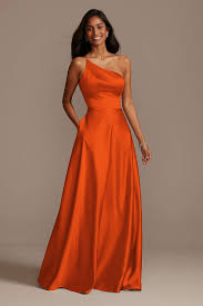 A simple burnt orange jersey dress can have an instant impact even on casual occasions. Tangerine And Orange Bridemaid Dresses David S Bridal