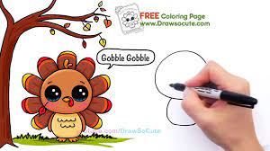 They are perfect for family activity night, play dates, for use in the. How To Draw A Cute Turkey Step By Step Easy Thanksgiving Video Dailymotion
