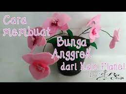 Diy Felt Orchid Flower Cara Membuat Bunga Anggrek Dari Kain Flanel Youtube Anggrek Kain Flanel Gambar Bunga