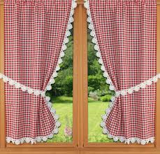 Les voilages font partie intégrante de la décoration de votre nid douillet. Rideaux Bonne Femme Vichy Rouge Ou Bleu