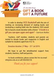 Example donation thank you letter #1: Book Donation Campaign Victory International Education Facebook
