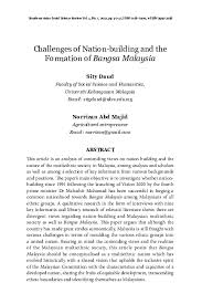 Social problems in malaysia essay. Pdf Challenges Of Nation Building And The Formation Of Bangsa Malaysia Sity Daud Academia Edu