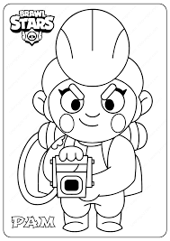 I have expressed creation that a team and b team point at each other and a fight is made. Printable Brawl Stars Pam Pdf Coloring Pages Star Coloring Pages Coloring Pages Blow Stars