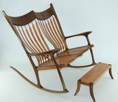 Canadian Woodworks Custom Double Wooden Rocking Chair Walnut Brazilian Lacewood Double Rocking Chair Rocking Chair Wooden Rocking Chairs