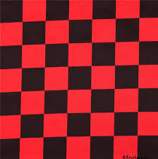 Black And Red Checkered Pattern Black And Red Square Checkered Polyester Satin Fabric By Kokka Japan Black And Red Fabric Polyester Satin