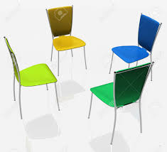 This item best selling circle chair, white. Group Of Chairs Stand In A Circle Stock Photo Picture And Royalty Free Image Image 11985287