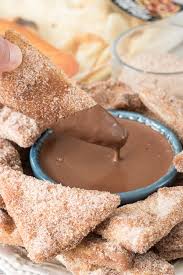 Baked Churro Chips With Chocolate Ganache Dip Crazy For Crust Recipe Churro Chips Easy Churros Recipe Dessert Dips