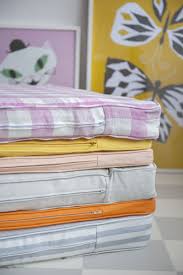 Colours Are Fun Mattress Covers By Bemz In Gotland Stripe Grey White Mandarin Orange Paler Shade Of Grey Mattress Covers Mattress Cover For Moving Mattress