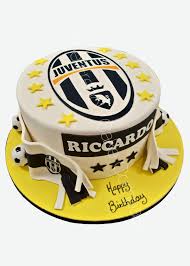 Custom birthday cakes available for men in new york city. Juventus Club Football Cake The French Cake Company