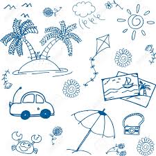 Man kann sich somit in wie echt sieht diese zeichnung aus! Schone Ferien Sommer Doodle Bild Von Hand Zeichnen Lizenzfrei Nutzbare Vektorgrafiken Clip Arts Illustrationen Image 56881506