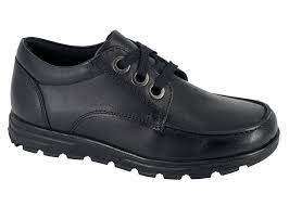 Black Leather Eyelet Unisex Lace Up School Shoes - Victoria 2 Schoolwear