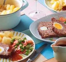 Falscher Hase Mit Salzkartoffeln Und Gemuse Rezept Rezept Falscher Hase Salzkartoffeln Rezepte