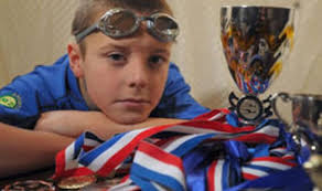 Schoolboy swimmer, 10, banned from wearing goggles because of health and  safety