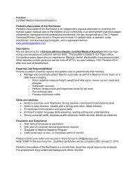This is because a cover letter can highlight your qualifications and tell an employer about your personality before they meet you in person. Certified Medical Assistant Pediatric Associates Of The Nw