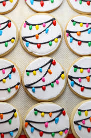 Cookie decorating for beginners with royal icing. Christmas Lights Royal Icing Sugar Cookies Mom Loves Baking