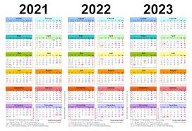 Termine der schulferien 2021 und schulferien 2022 in nrw, bayern, baden württemberg, hessen etc. Dreijahreskalender 2021 2022 2023 Als Pdf Vorlagen