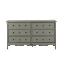 Home Decorators Collection Keys 6 Drawer Dresser In Grey 9808600270 The Home Depot Home Cottage Style Furniture 6 Drawer Dresser