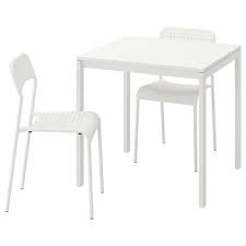 Melltorp Adde Table And 2 Chairs White Ikea In 2020 Ikea Small Dining Table Set Chair