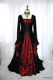 Medieval Gothic Wedding Dresses Black And Velvet Red Taffeta Medieval Gothic Wedding Dress Pagan Wedding Dresses Gothic Wedding Dress Prom Dresses Gowns