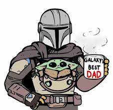 The Mandalorian And The Child Aka Baby Yoda Star Wars Galaxy S Best Dad Star Wars Memes Star Wars Yoda Star Wars Art