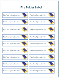 Over 120 size templates have been formatted with outlines of labels on sheets for easy use to help design and create labels. File Folder Label Template