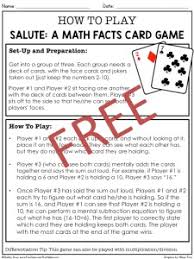 Free, printable interactive multiplication cards for teaching times tables for 2's through 9's. Salute A Great Math Fact Card Game For Speed And Automaticity Shelley Gray