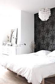 Modern bedroom black and white wallpaper. My Black And White Bedroom Feature Wall Bedroom Wallpaper Bedroom Feature Wall Black Wallpaper Bedroom