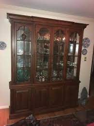 Maybe you would like to learn more about one of these? Luxurious Vintage Cherry Wood China Hutch Display Cabinet W Lights Ebay