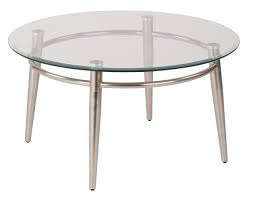 Round metal framed coffee table with glass top gold and clear straight leg table. Brooklyn Clear Tempered Glass Round Top Coffee Table With Nickel Brush Legs Ergoback Com