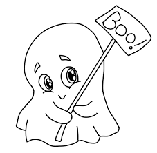 Fantasma Halloween Para Colorear