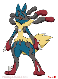 How To Draw Mega Lucario From Pokemon – Mangajam.com
