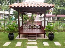 Ada dua tipe kamar di sini, deluxe suite dan lumbung suite. 70 Model Gazebo Kayu Sederhana Di Taman Rumahku Unik