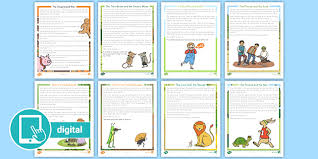 Exercises for grade 3 students involve recalling information directly from the text as well as understanding concepts such as prediction, inference and character 3rd grade reading comprehension worksheet. 2nd Grade Fables Reading Comprehension Worksheets Twinkl