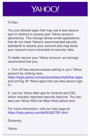 Less secure apps can make it easier for hijackers to break into user accounts and devices. Yahoo S Less Secure App Setting By Context Io Context Io